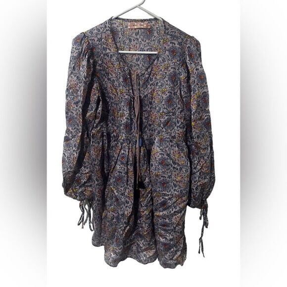 TRAFFIC PEOPLE Anthropologie printed boho dress - Picture 1 of 8